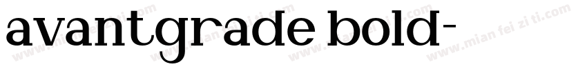 avantgrade bold字体转换